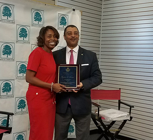 Kenneth and Christine with plaque